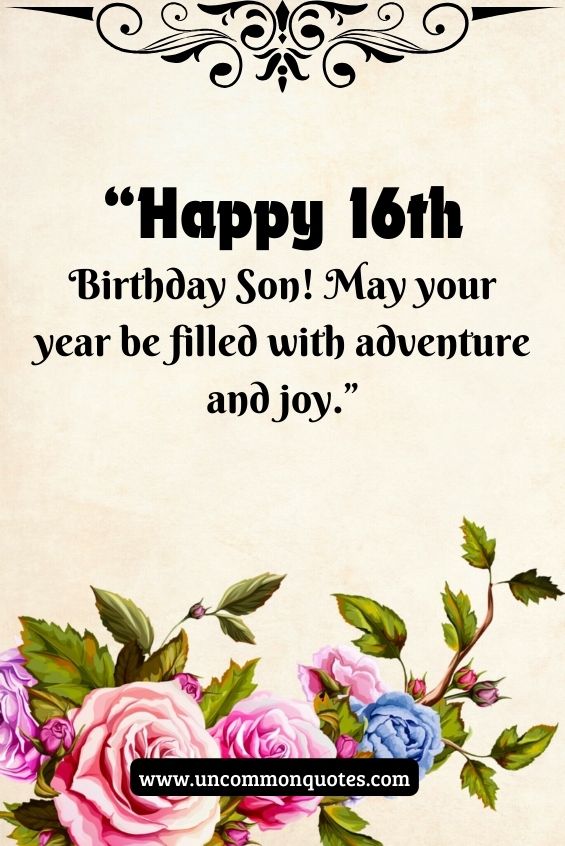 16th birthday wishes for son 5