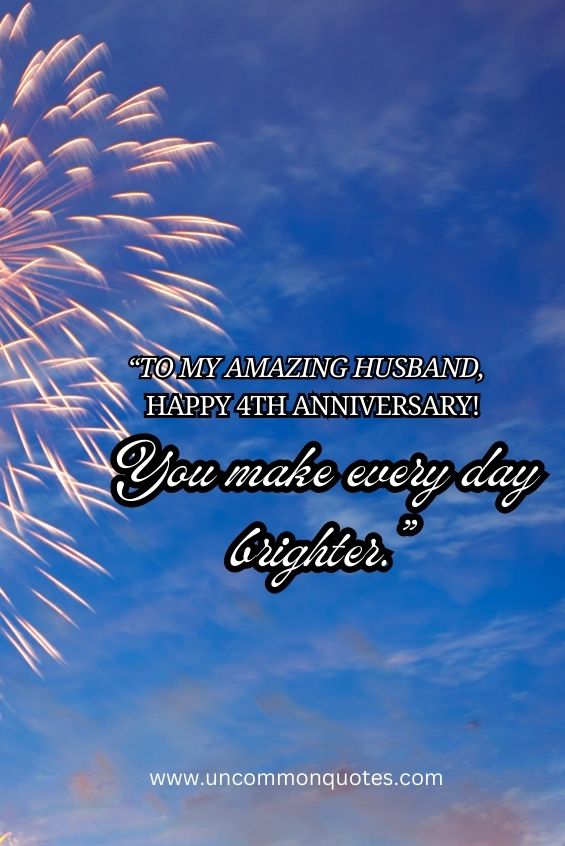 4th wedding anniversary wishes for husband 3