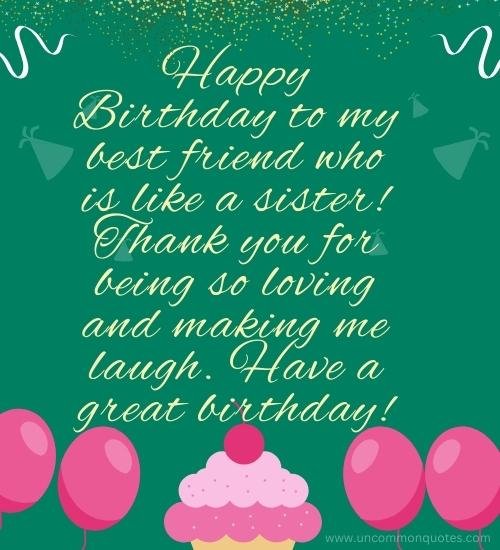 Birthday Wishes For Friend Like Sister My Best Friend 2024