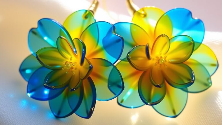 acrylic flower earrings collection