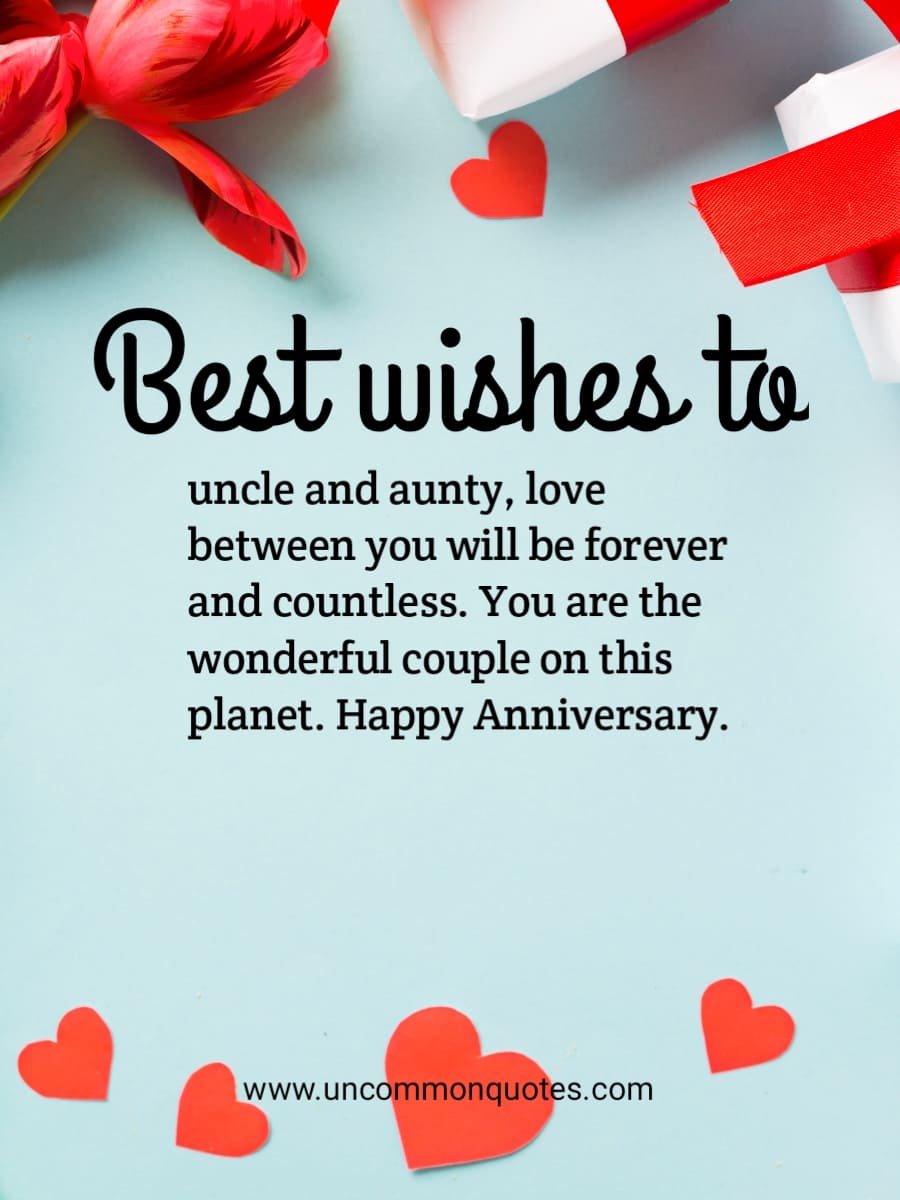 Happy Anniversary To Aunty And Uncle Anniversary Wishes 2024