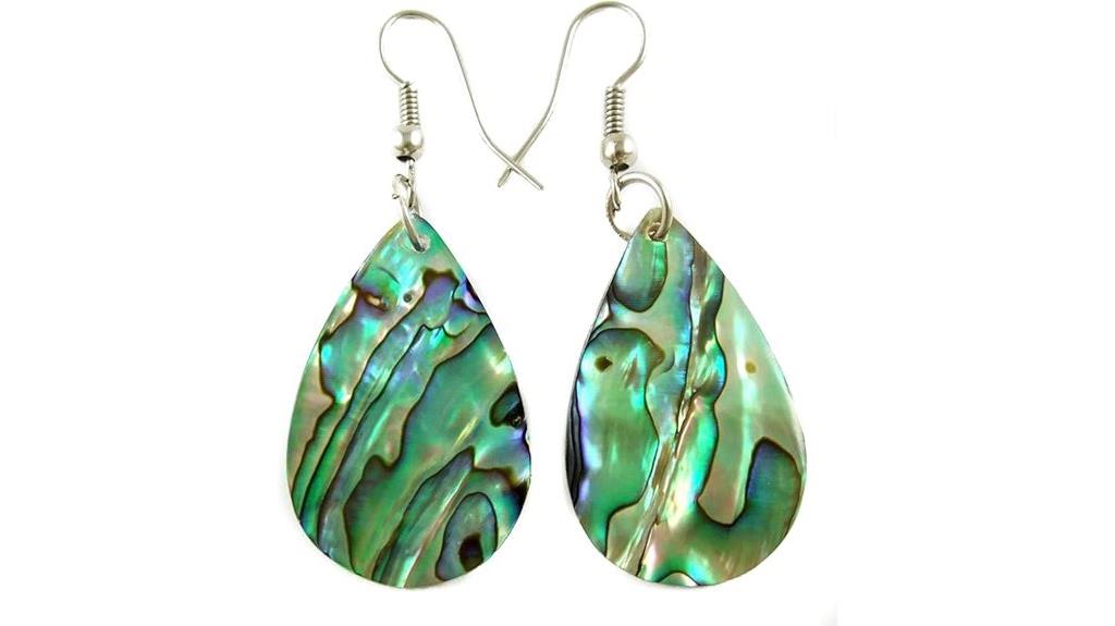 colorful abalone shell earrings