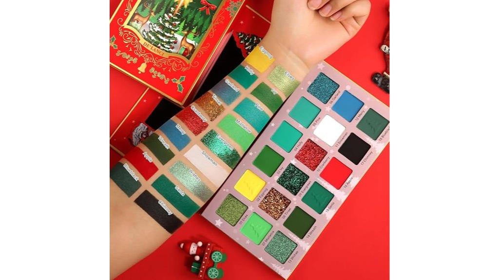 colorful festive makeup palette