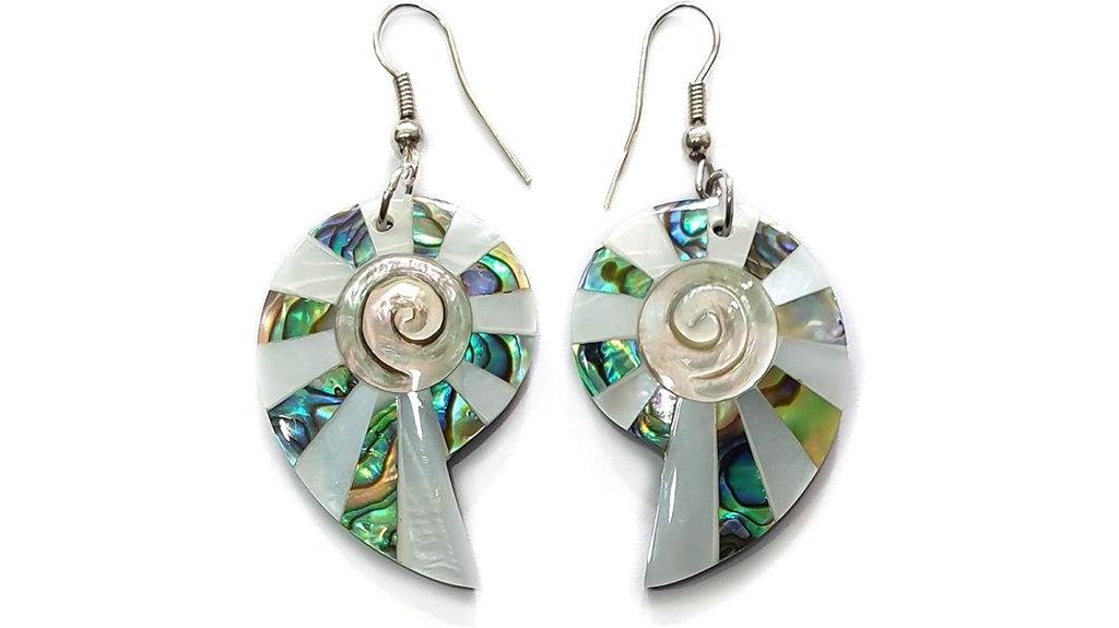 colorful shell earrings women