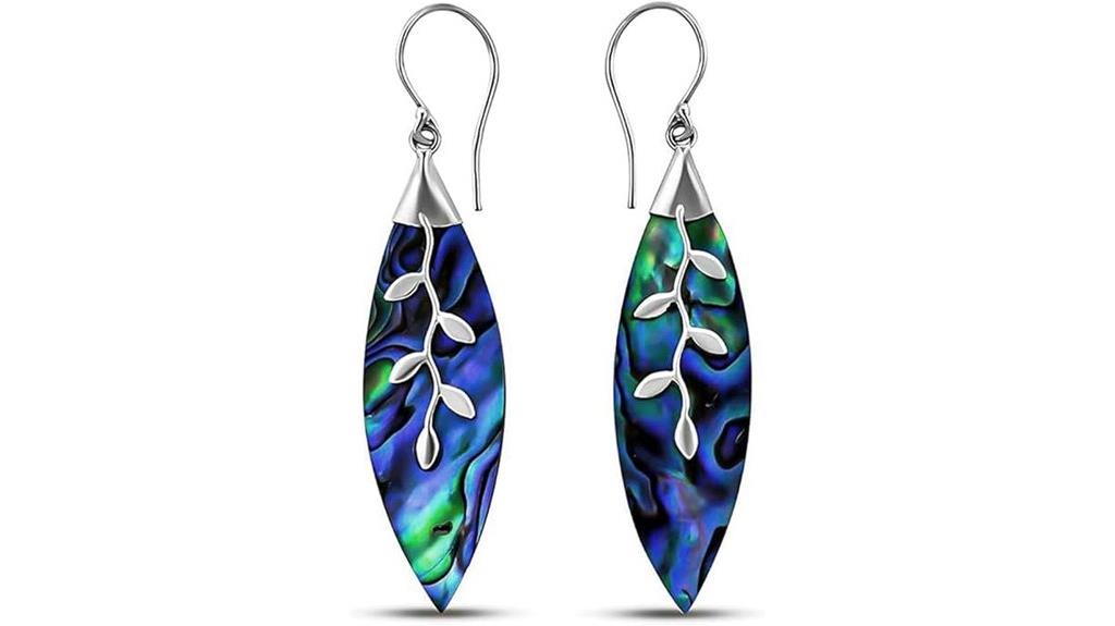 elegant abalone shell earrings