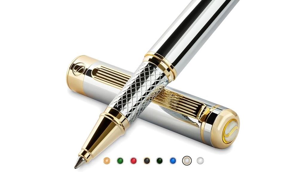 elegant chrome rollerball pen