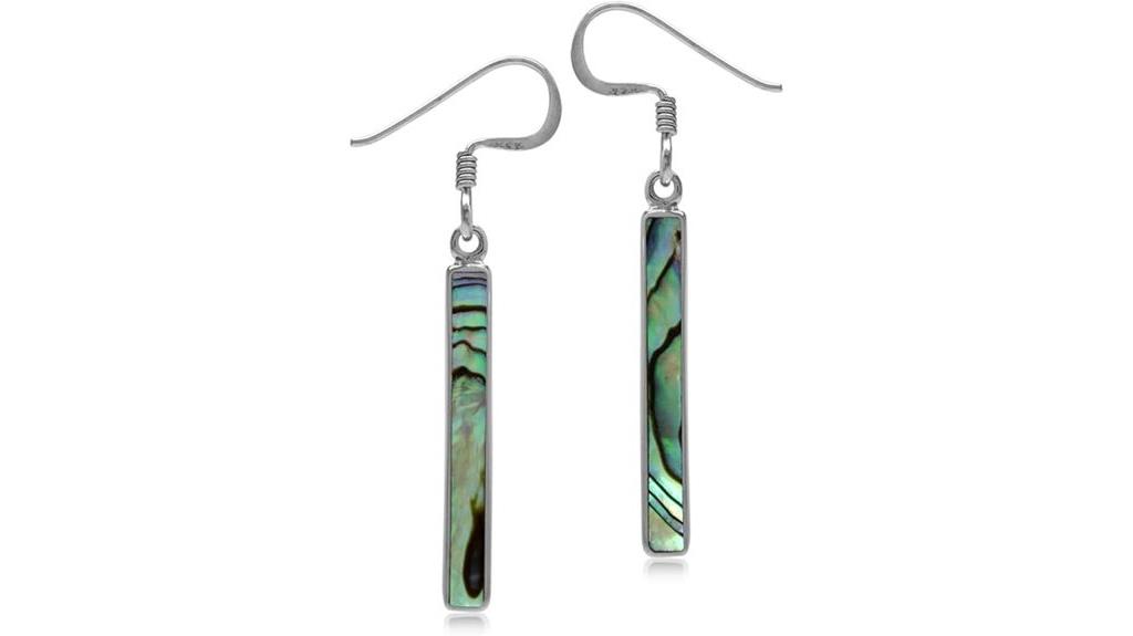 elegant stone inlay earrings