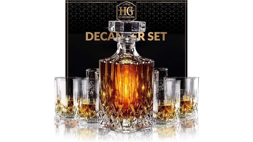 elegant whiskey decanter set