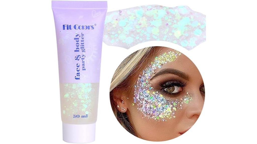 festival makeup glitter gel