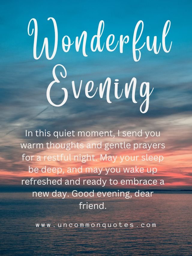 good evening prayer message for friend