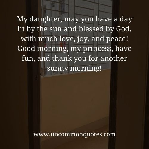 good morning message for daughter