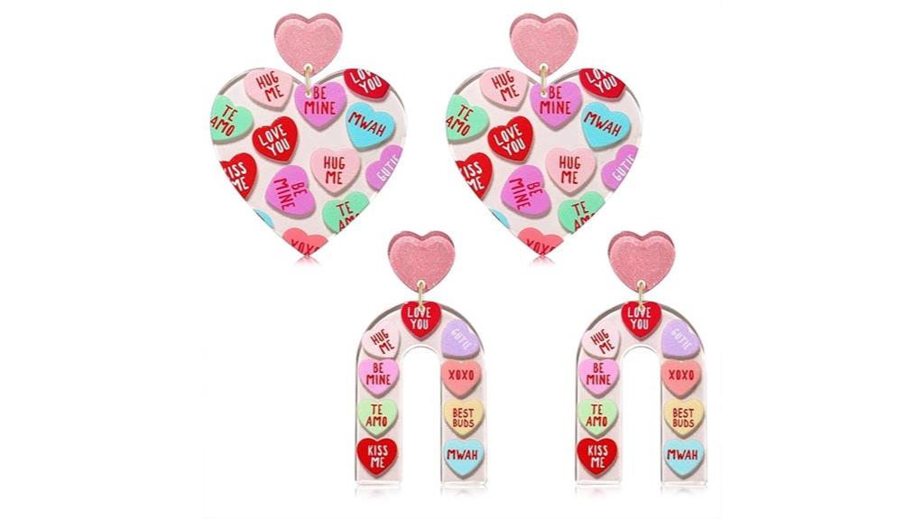 heart shaped valentine s earrings