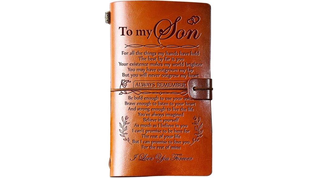 leather travel journal gift