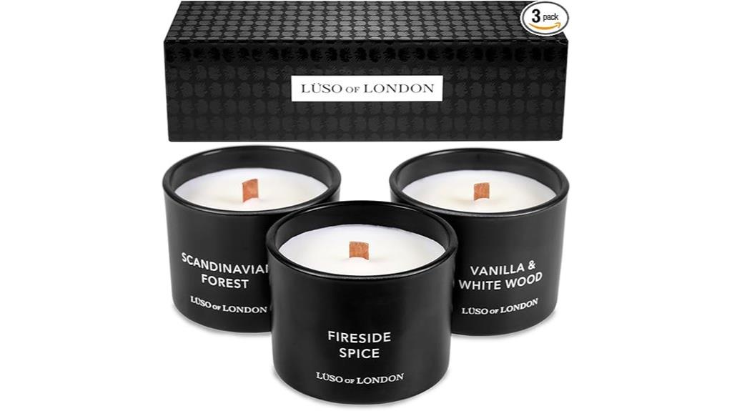 men s black candle set