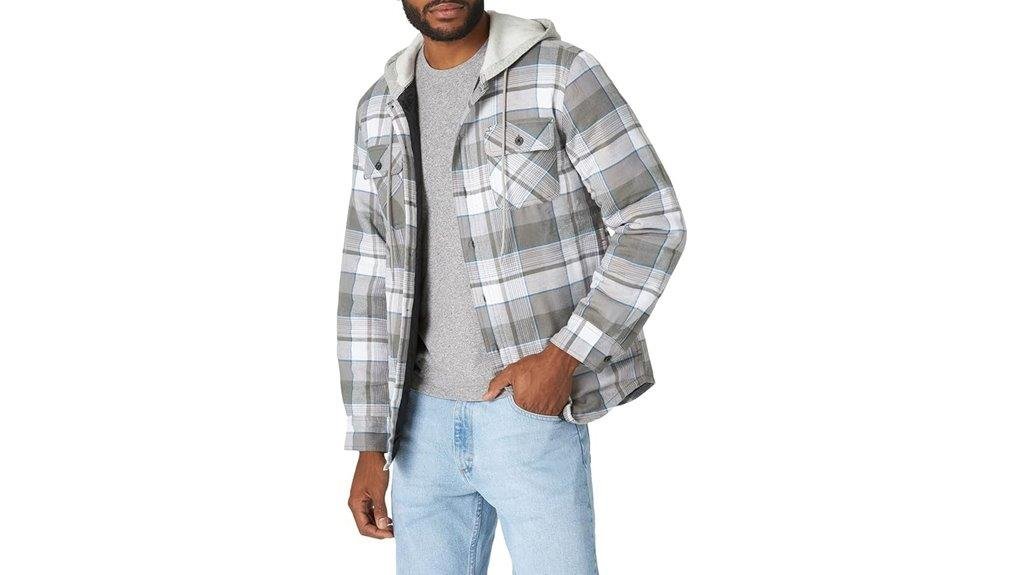 quilted flannel hooded jacket