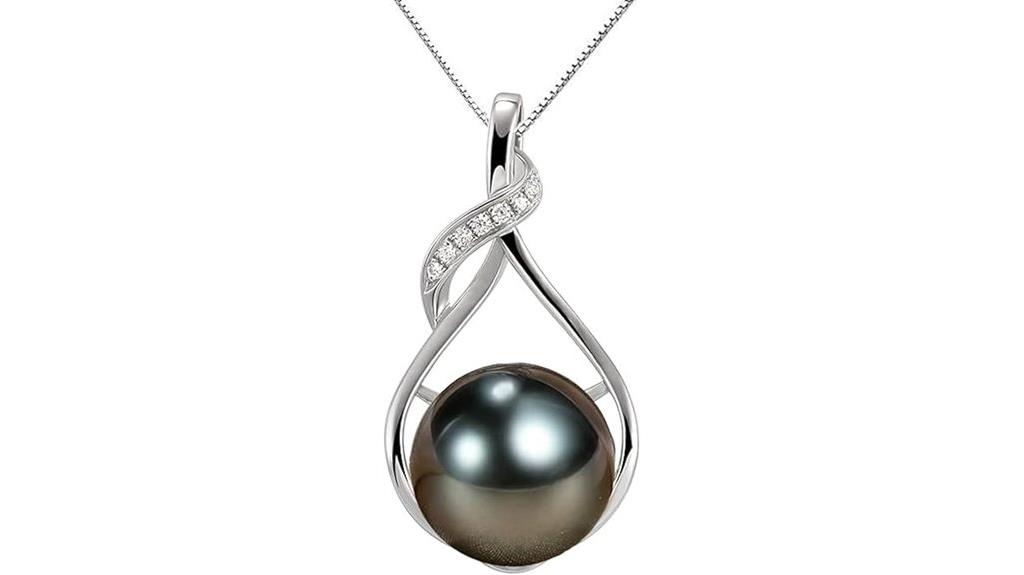 tahitian black pearl necklace