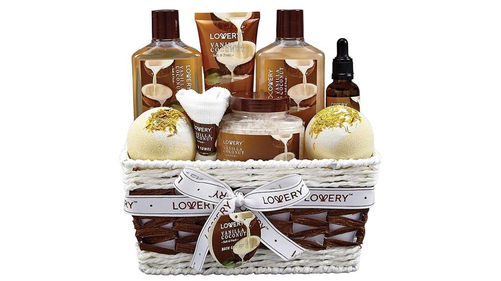 vanilla coconut spa basket